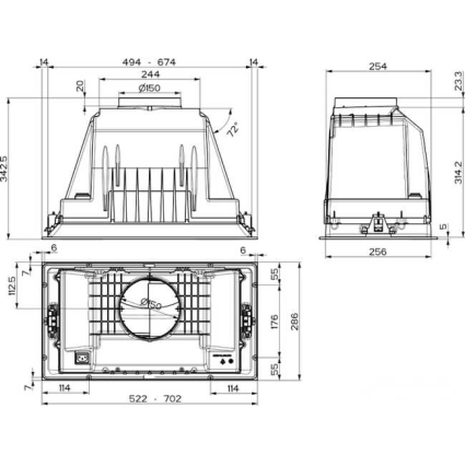 Вытяжка полновстраиваемая FABER INKA PLUS HC X A52